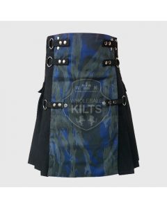 Contemporary Modern Fashion Kilt Tiger Stripe