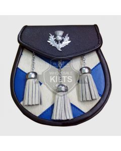 Scottish Saltire Kilt Leather Sporran