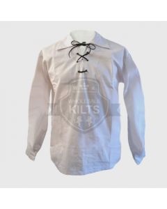 White Jacobite Ghillie Kilt Shirt