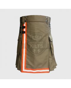 Black Firefighter Fireman Kilt