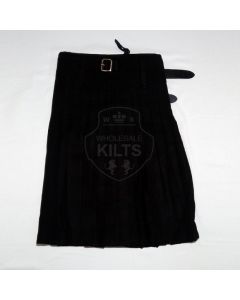 Wholesale Scottish Plain Black Tartan Kilt