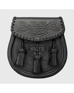 Semi Dress Celtic Embossed Kilt Leather Sporran