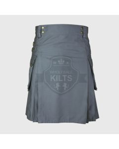 Wholesale Grey Utility Kilt for Men