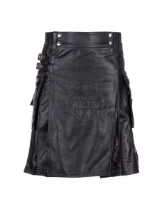 Wholesale Leather Utility Kilt Front View