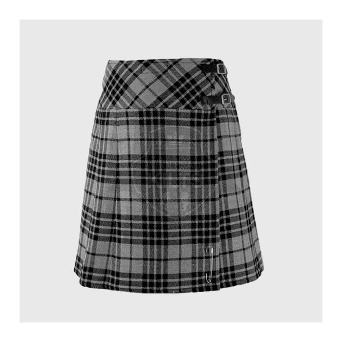 Wholesale Ladies Grey Tartan Skirt