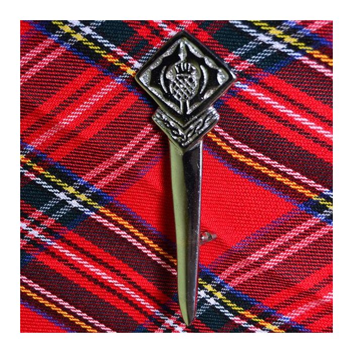 Square Thistle Kilt Pin