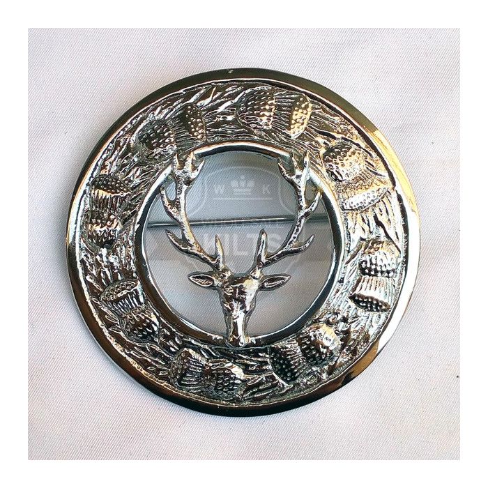 Stag Horn Kilt Brooch