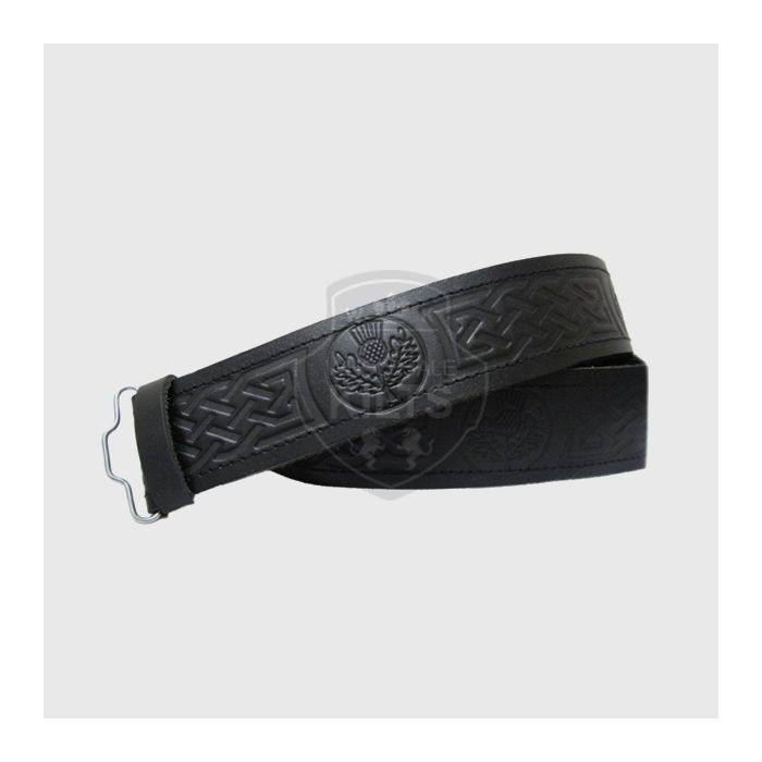 Wholesale Thistle Embossed Kilt Leather Belt